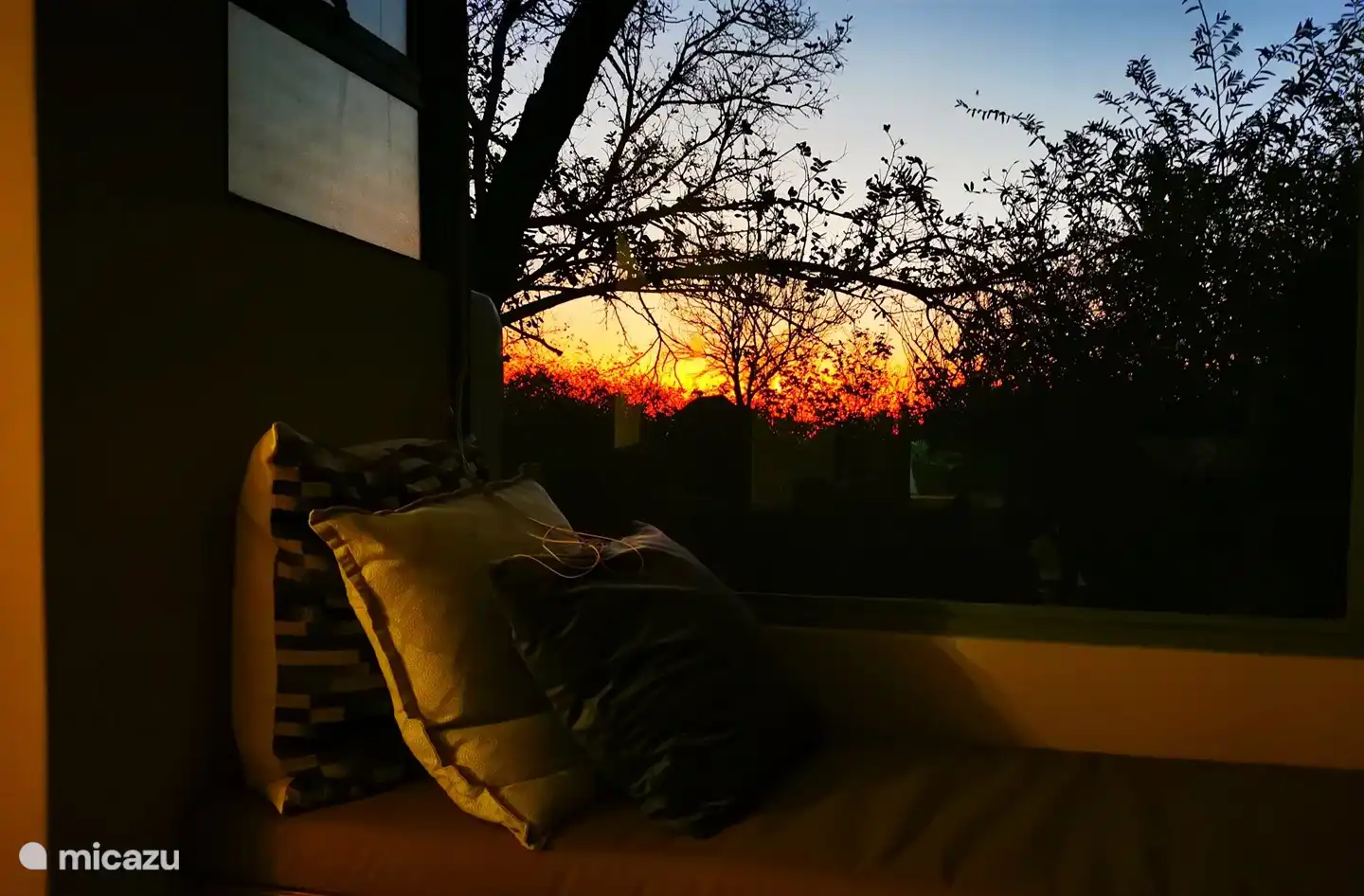 Coucher de soleil vu du salon