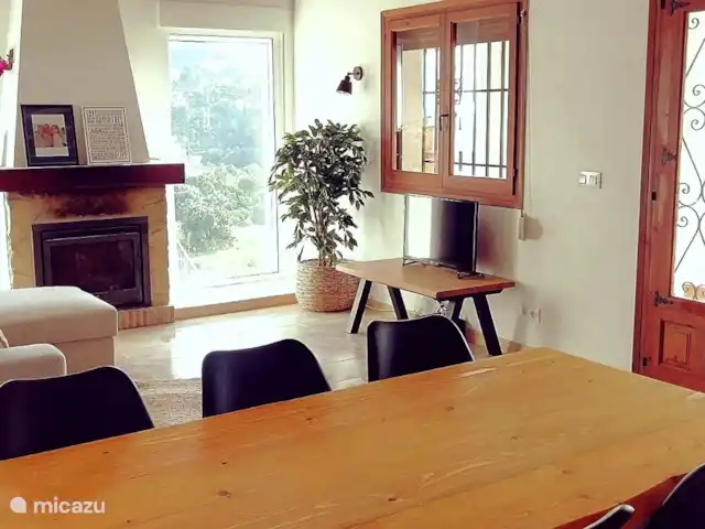 El Castellet, maison privée et piscine | Espagne, Costa Blanca, Dénia - villa Salon spacieux au 2ème étage avec véranda couverte attenante