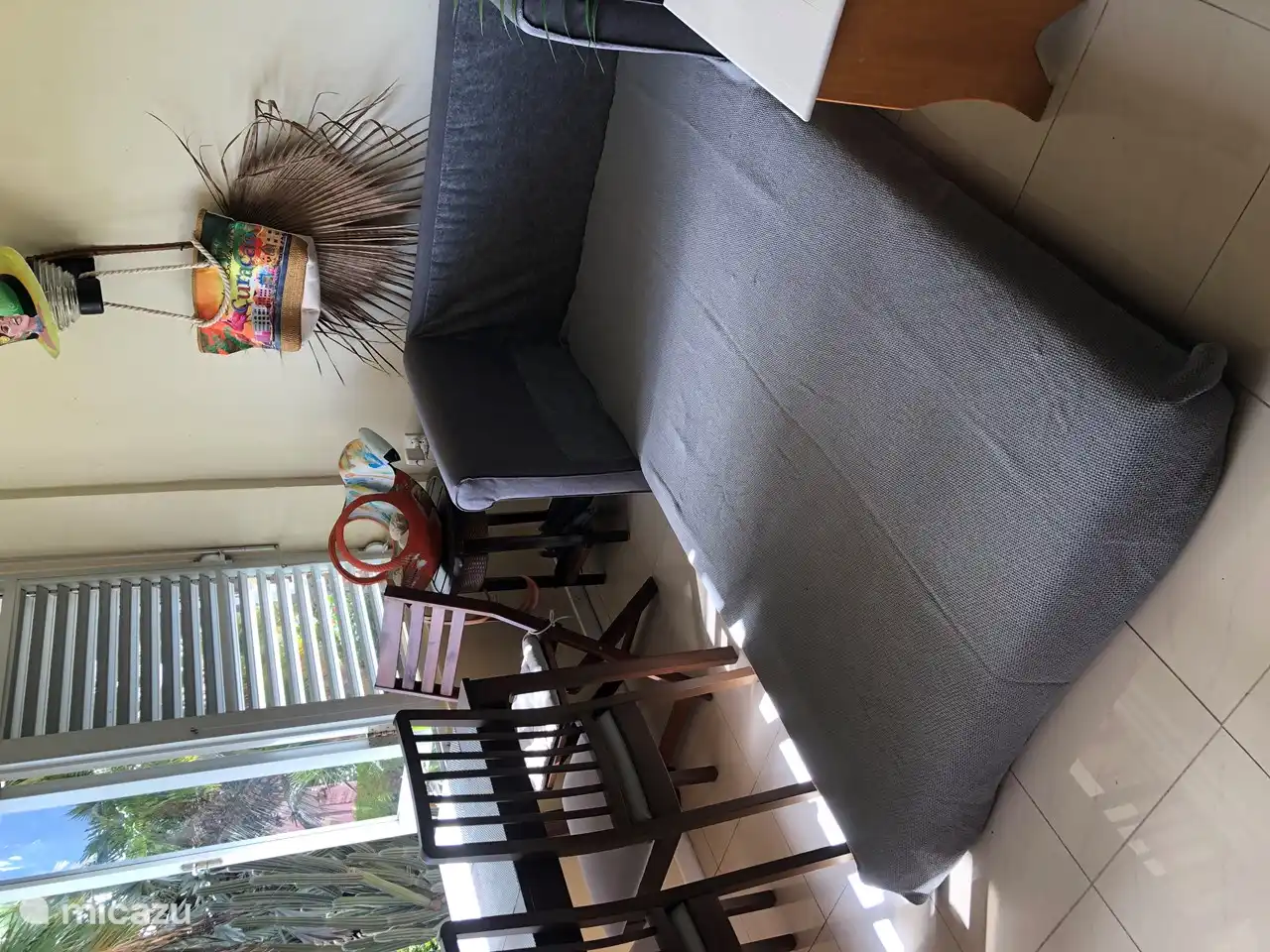 Nieuwe uitgeklapte sofabank 140x210 cm/matras 15 cm dik