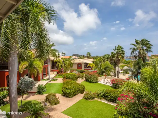 Quartier Jan Thiel | appartement B7 | Curaçao, Banda Ariba (est), Spaanse Water - appartement Le jardin de la station.