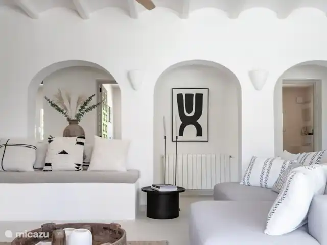 Casa Mi Media Naranja | Espagne, Costa Blanca, Jávea - villa Salon ouvert avec cheminée, TV ou Sonos pour les passionnés