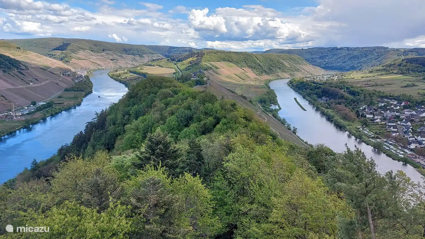 Mosela, 7 min en coche. Esta foto fue tomada desde el Prinzenkopfturm en Alf.