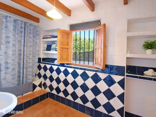 Villa Los Cuatro Vientos huren in Spanje, Costa del Sol, Comares - villa bathroom 2 with bathtub. Linen provided.