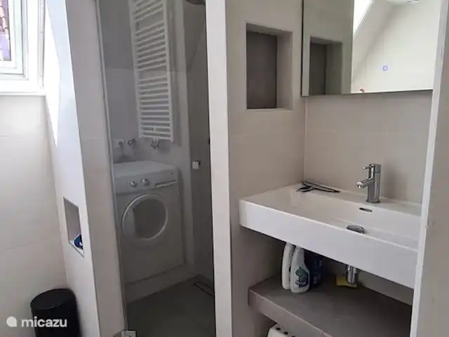 Maison de plain-pied 7-45 | Pays-Bas, Frise, Goingarijp - maison de vacances Salle de cuisson avec douche, WC, lavabo et machine à laver