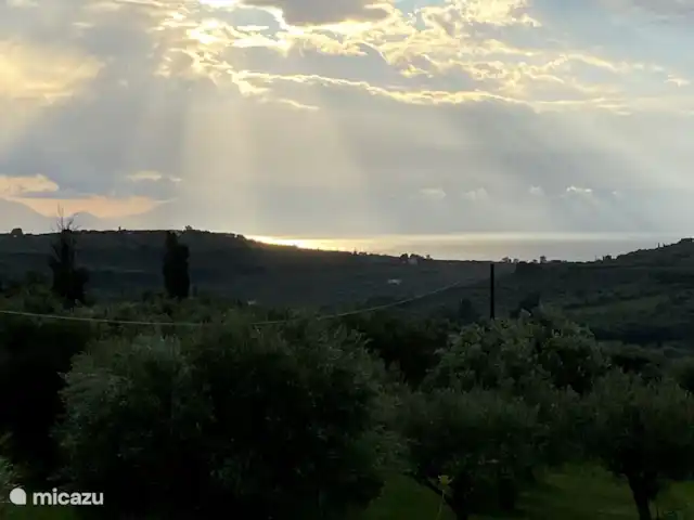 villa elias en Grecia, Peloponeso, Koroni - villa Vista desde el balcón