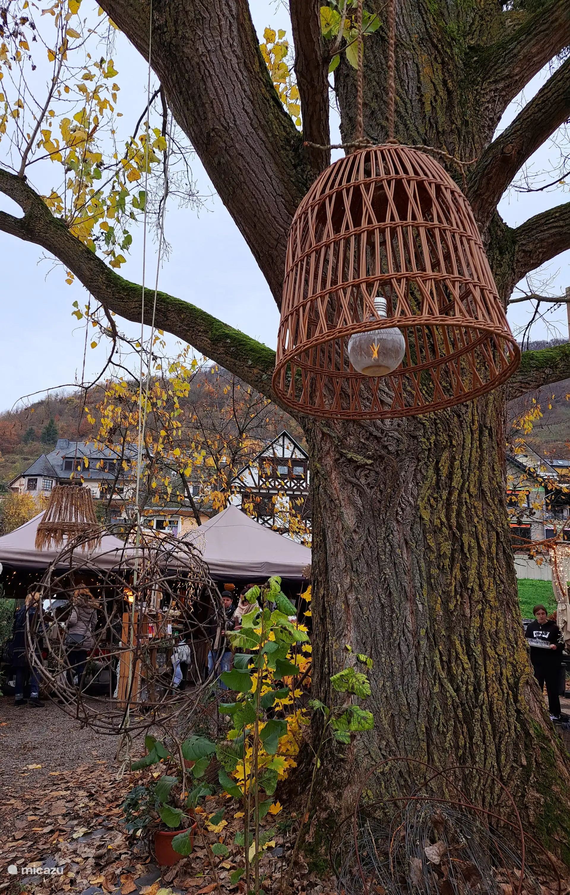 Biergarten in het dorp
