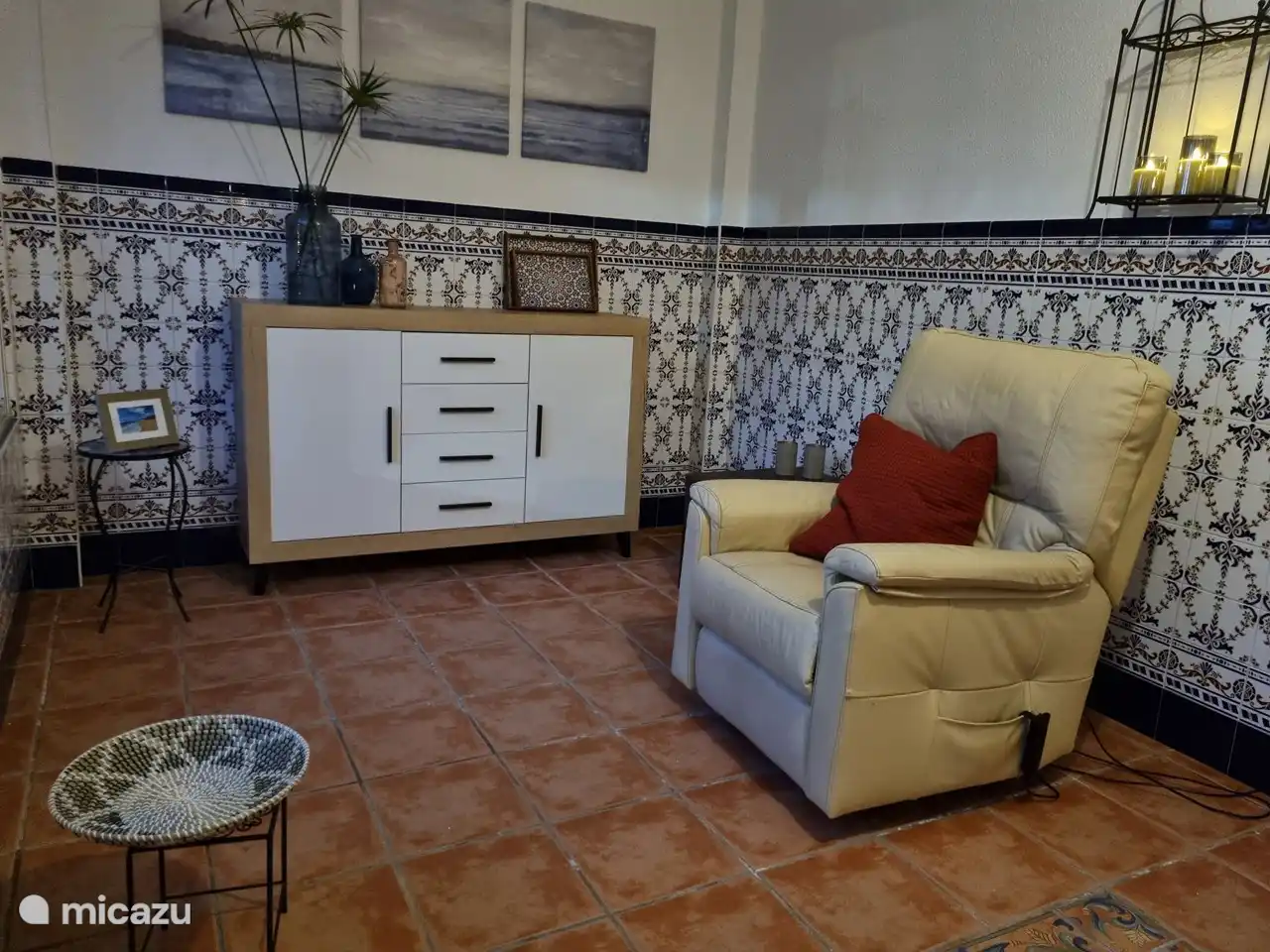 Gemütliche Lounge-Ecke in unserem Wintergarten.