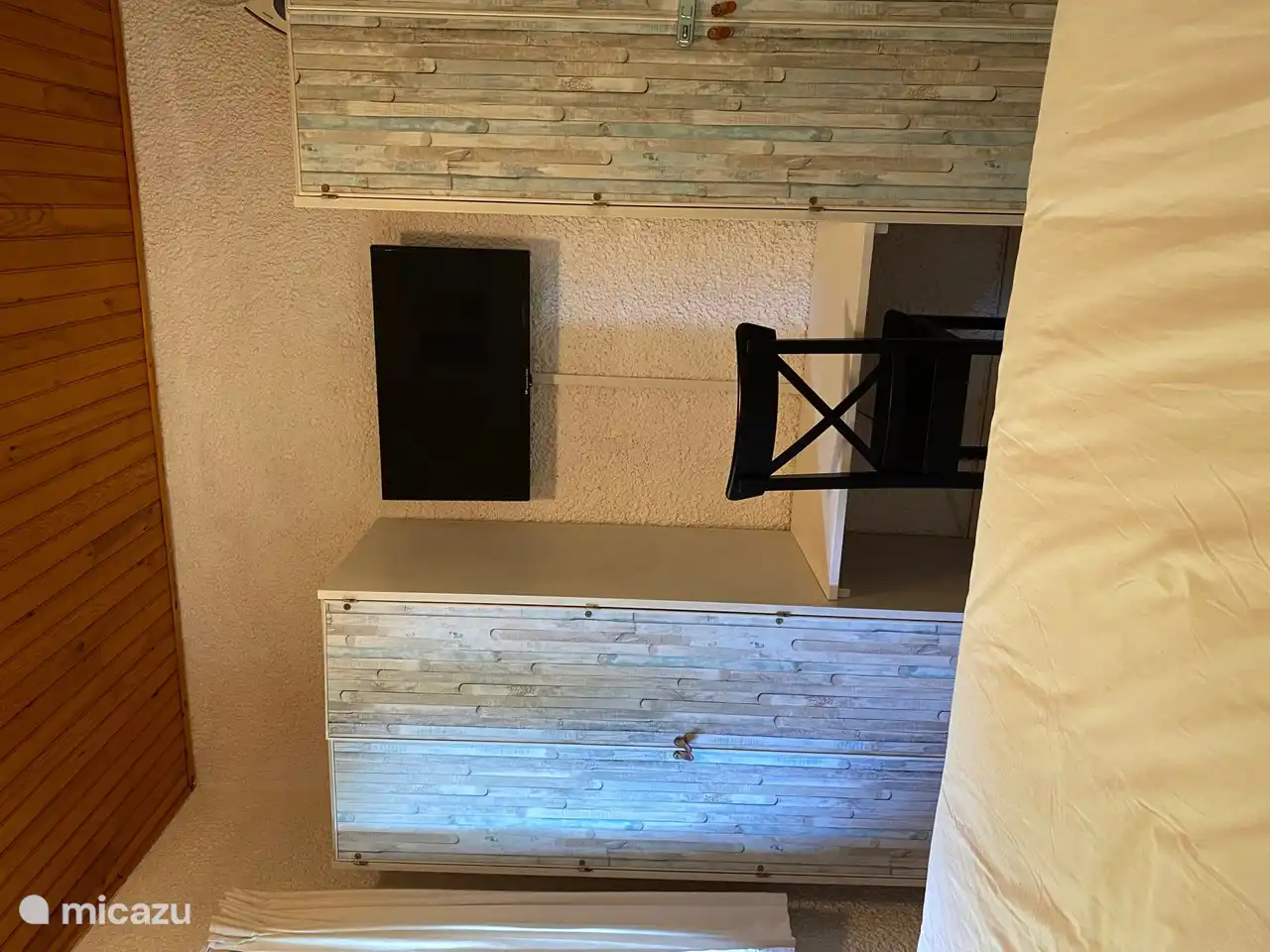 Bedroom 1, wardrobes and TV