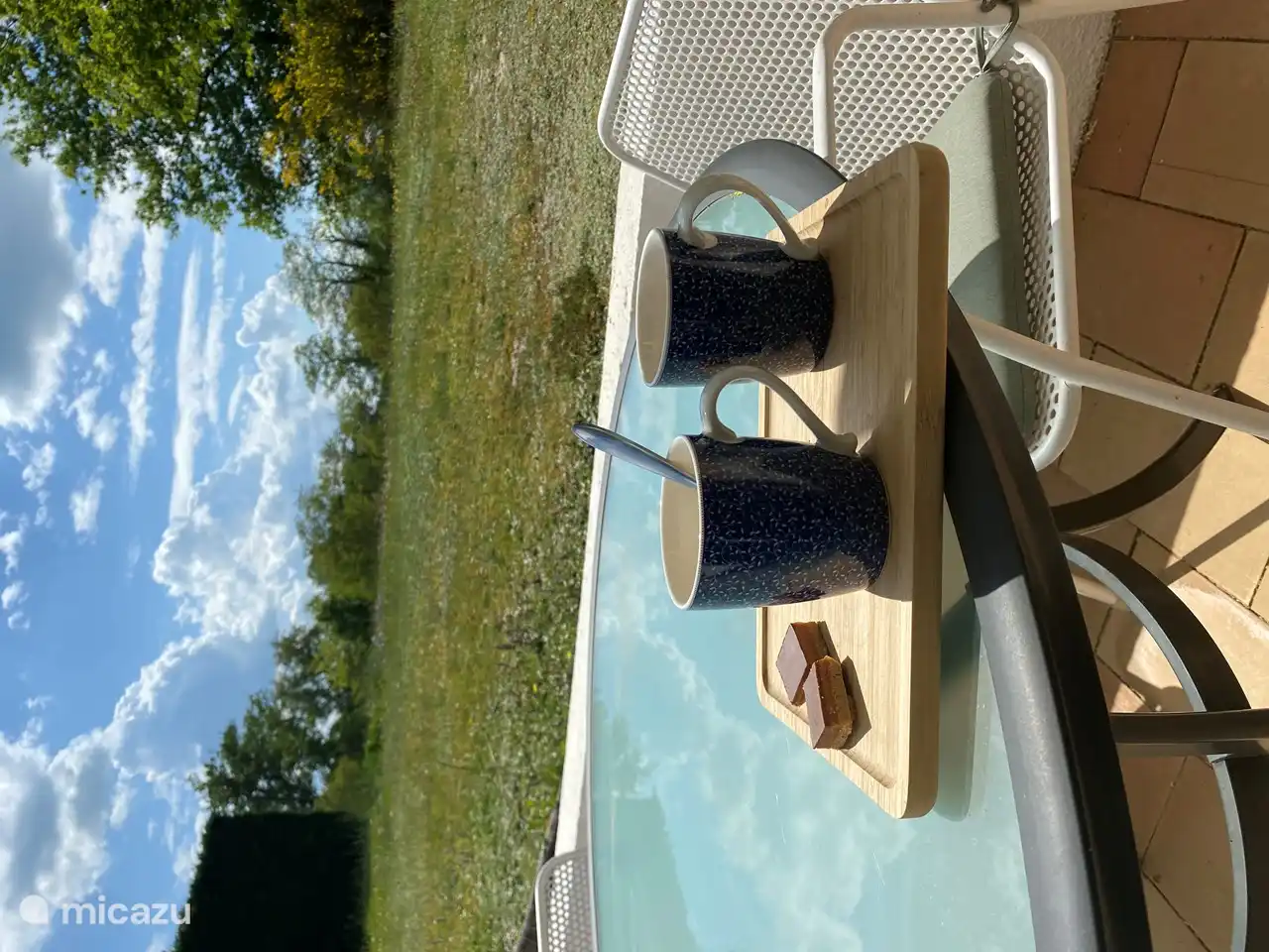 View from the terrace directly at the back of the house