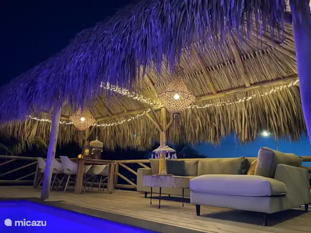 Villa Contigo | Curaçao, Banda Ariba (est), Jan Thiel - villa La palapa est joliment éclairée la nuit