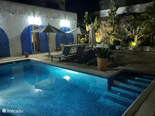 Villa Can Tulipán en España, Barcelona, Olivella - villa Resumen terraza y piscina.