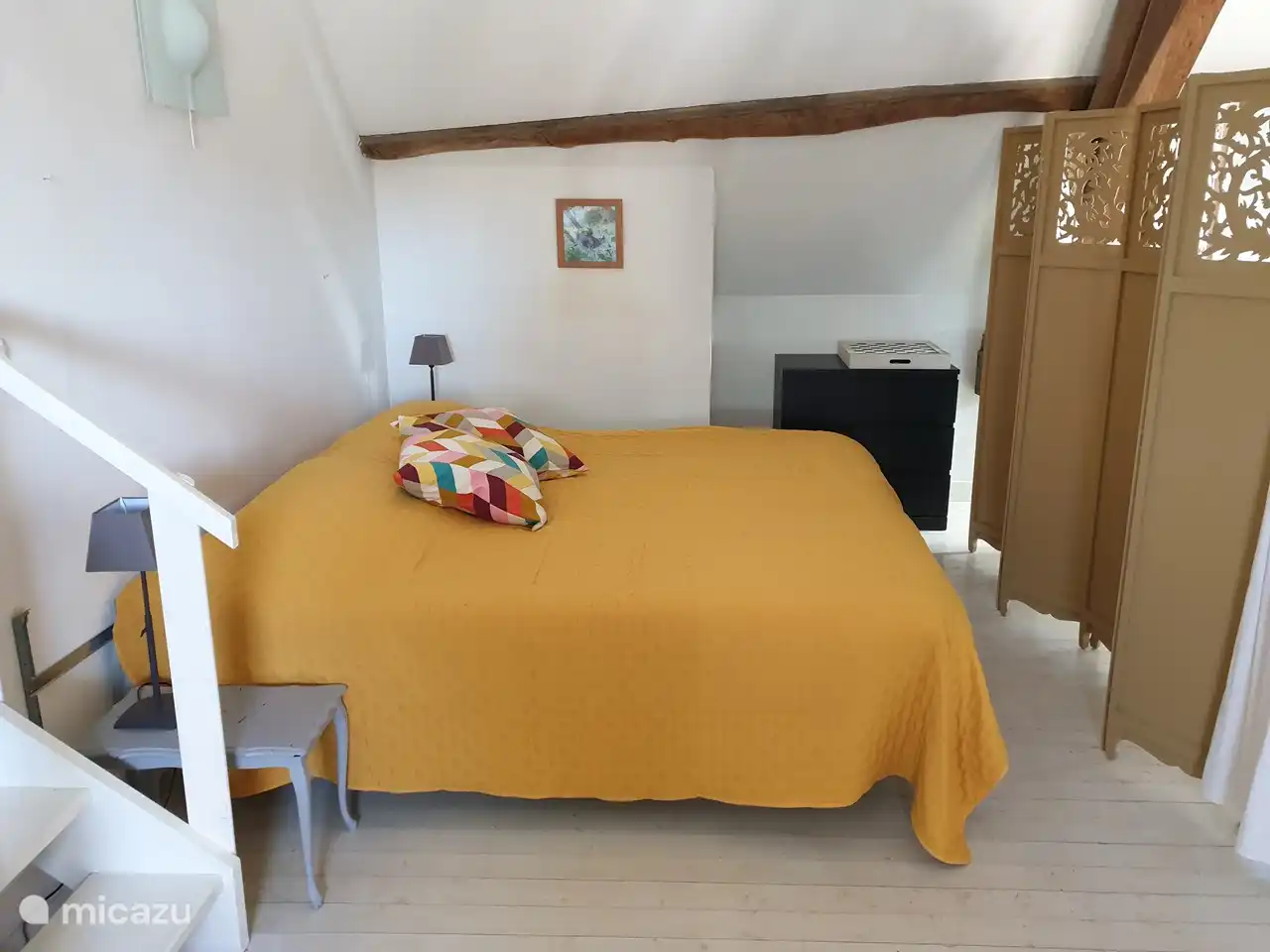 Schlafbereich im Zwischengeschoss