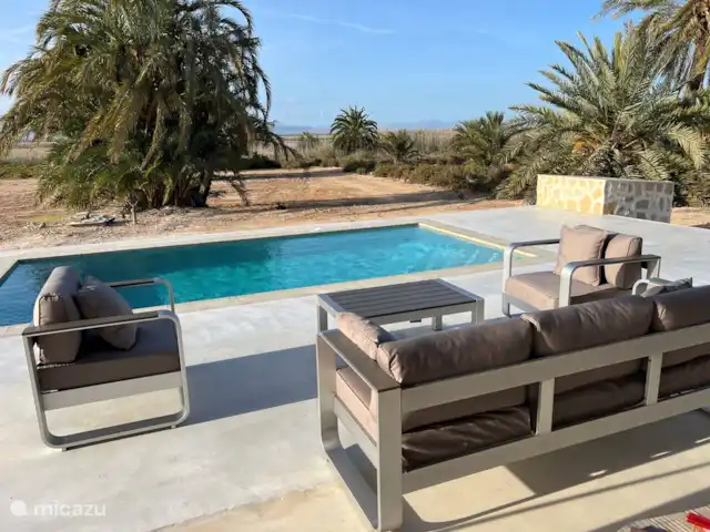 Location de Vacances Espagne, Costa Blanca, La Marina, finca - Casa nature à 5 min en voiture de la plage Piscine privée avec vue sur les Salinas et les flamants roses