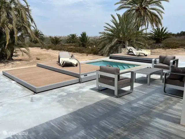 Location de Vacances Espagne, Costa Blanca, La Marina, finca - Casa nature à 5 min en voiture de la plage Piscine chauffée avec couverture de piscine sans danger pour les enfants