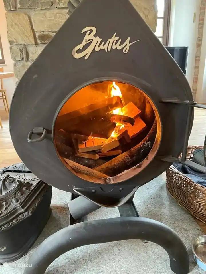 Brutus keeps it warm, but there is also Central heating!