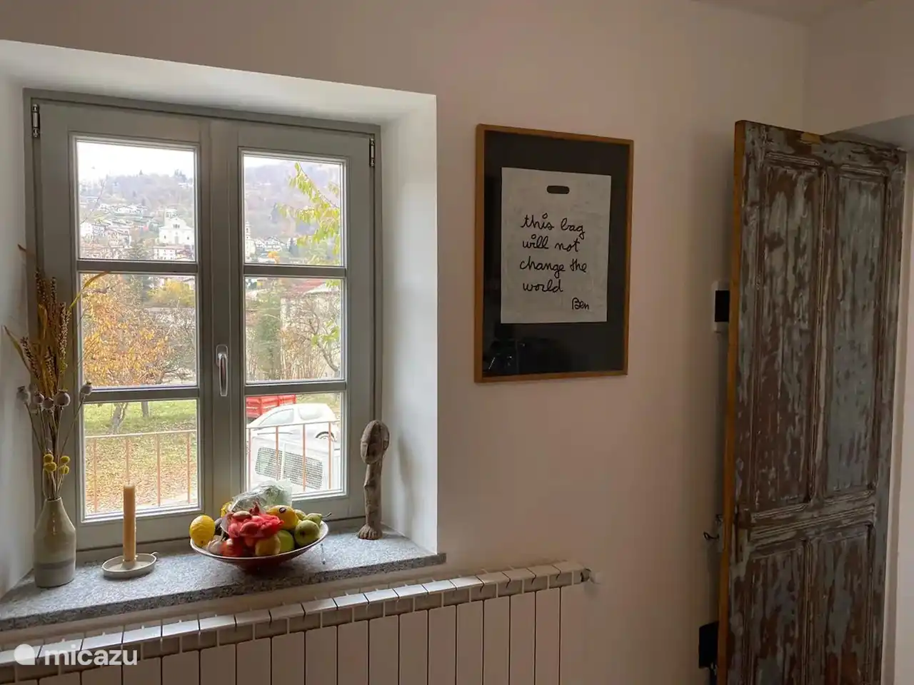 View over the village from the kitchen.
