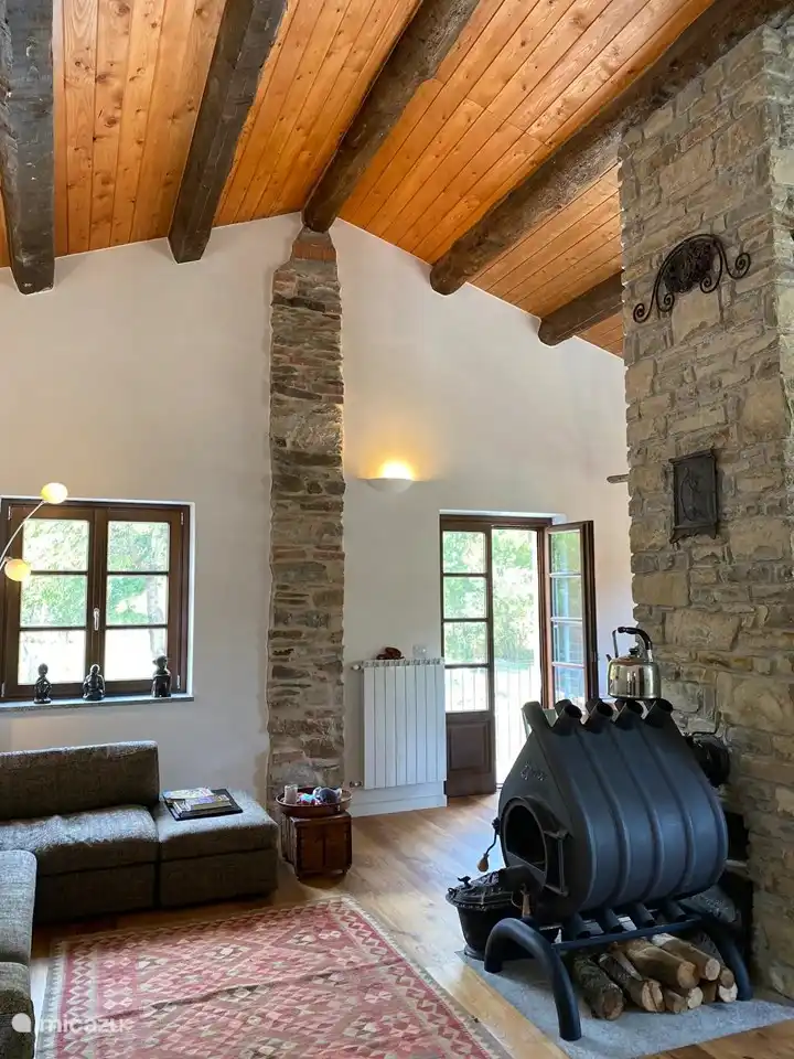 The barn became a wonderful living room!