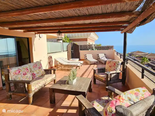 Costa Brisas huren in Spanje, Andalusië, Almayate - appartement 2e grote terras met uitzicht over zee. met buitendouche