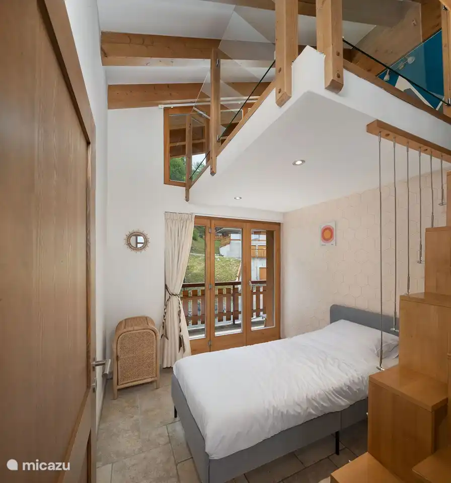 1-Personen-Schlafzimmer mit Dachboden