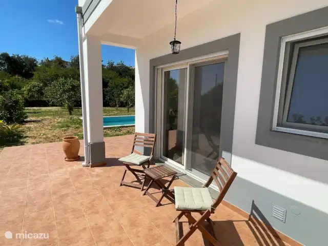 Casa Portuguesa en Portugal, Algarve, Moncarapacho - villa Patio en el dormitorio