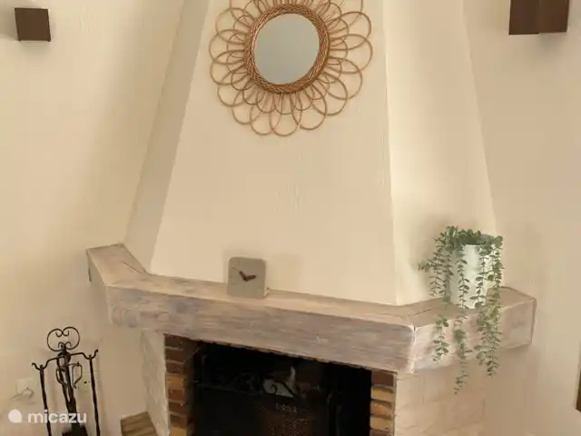 Joyau de la Casa Lenti. piscine Moraira | Espagne, Costa Blanca, Moraira - maison de vacances La cheminée dans le salon