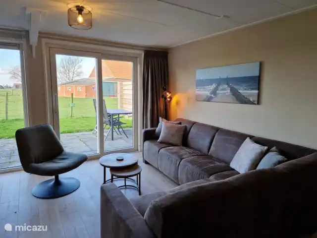 Maison de vacances de Meidoorn | Pays-Bas, Zélande, Meliskerke - maison de vacances Coin salon avec une belle vue sur les dunes du Zouteland