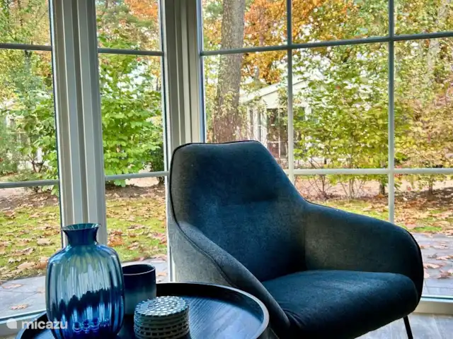 Superhost : Magnifique chalet dans la Veluwe | Pays-Bas, Gueldre, Otterlo - chalet Baie vitrée lumineuse dans le salon