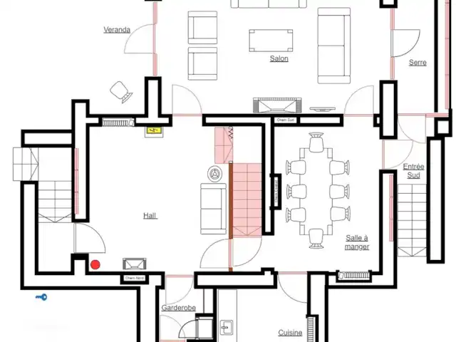 Villa Hotton - Belgische Ardennen huren in België, Ardennen, Hotton - villa plattegrond 1e verdieping