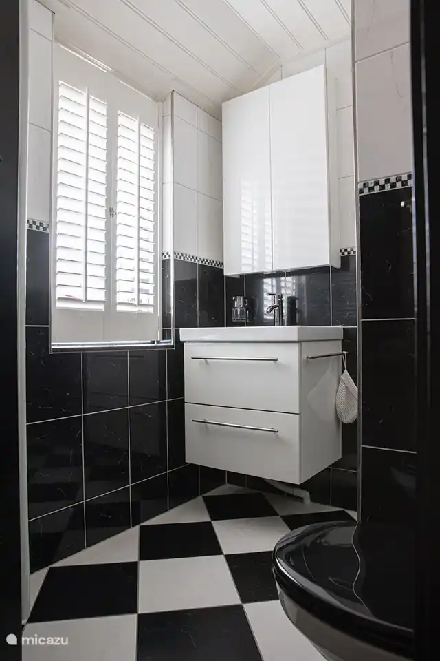 Bathroom storage space.