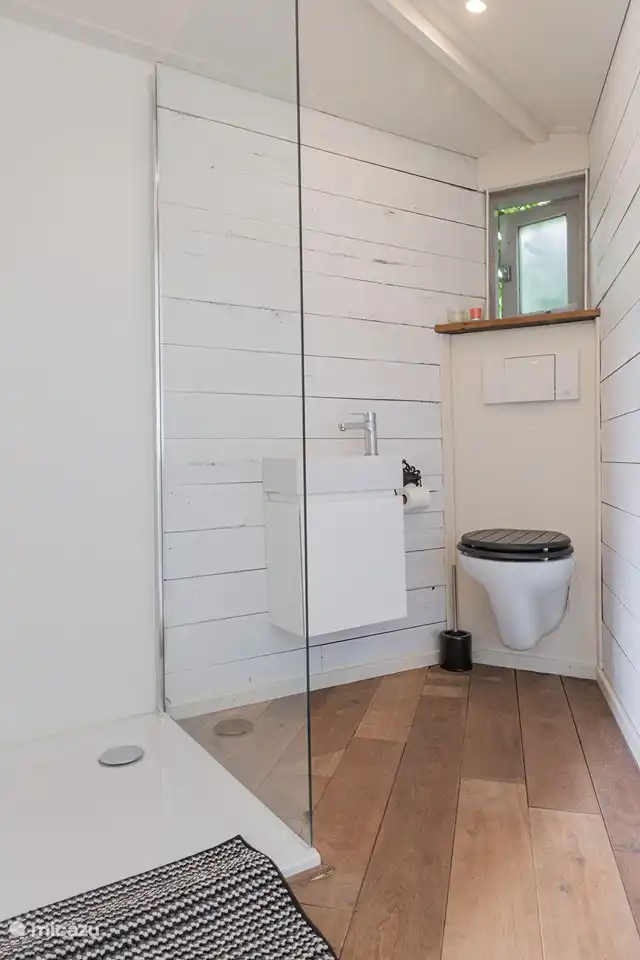 Shower and toilet room guest house.