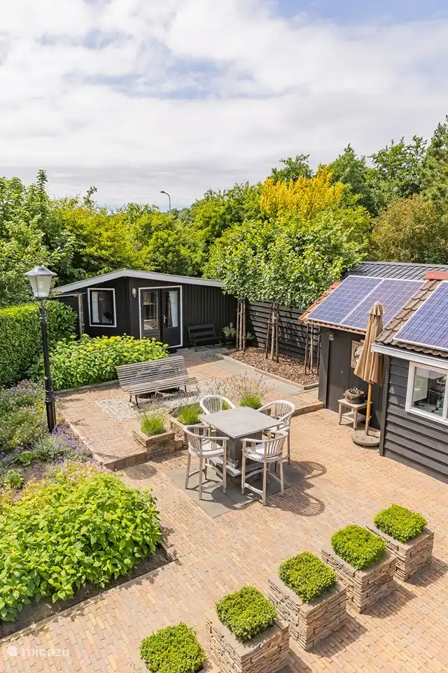Garden view from porch.