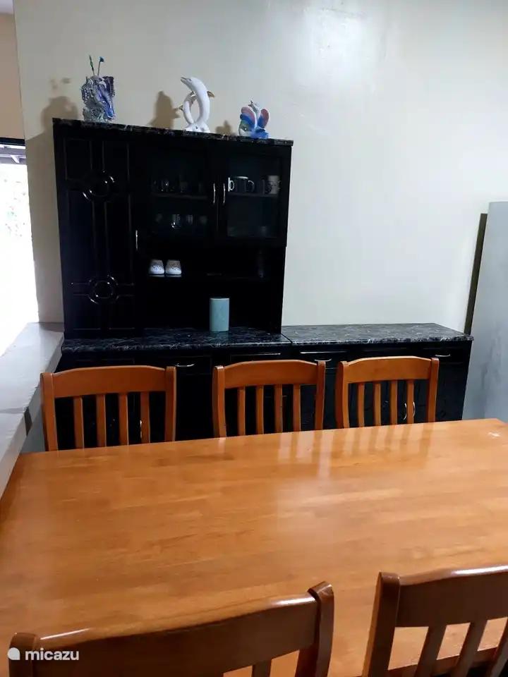 Dining table in the kitchen area