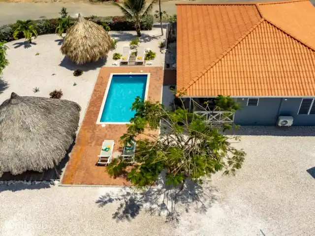Casa C24 avec piscine privée | Curaçao, Banda Abou (ouest), Fontein - villa Piscine avec plusieurs terrasses.