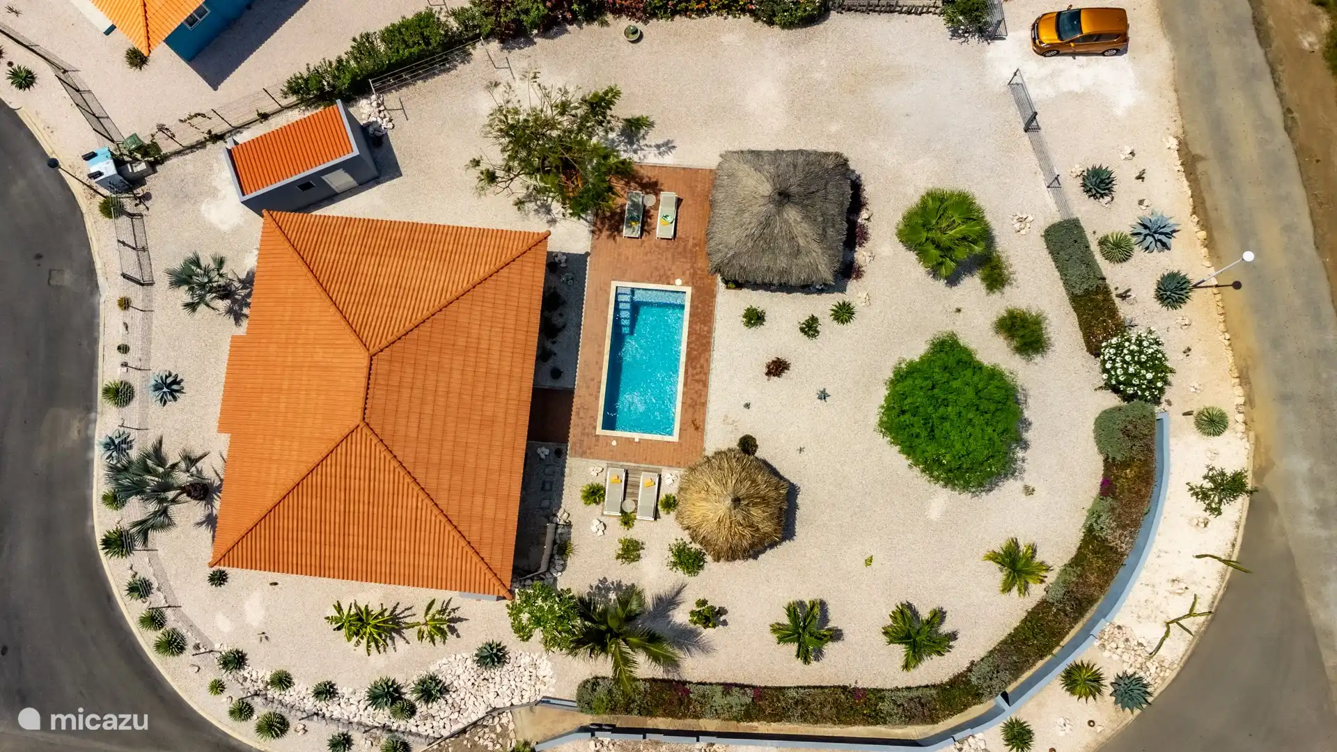 Unser Haus von oben gesehen.