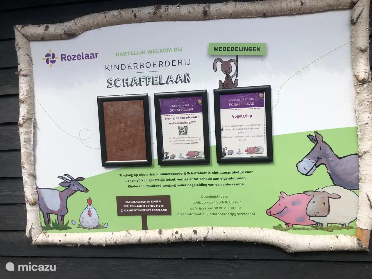 Ferme pour enfants sur le domaine De Schaffelaar.