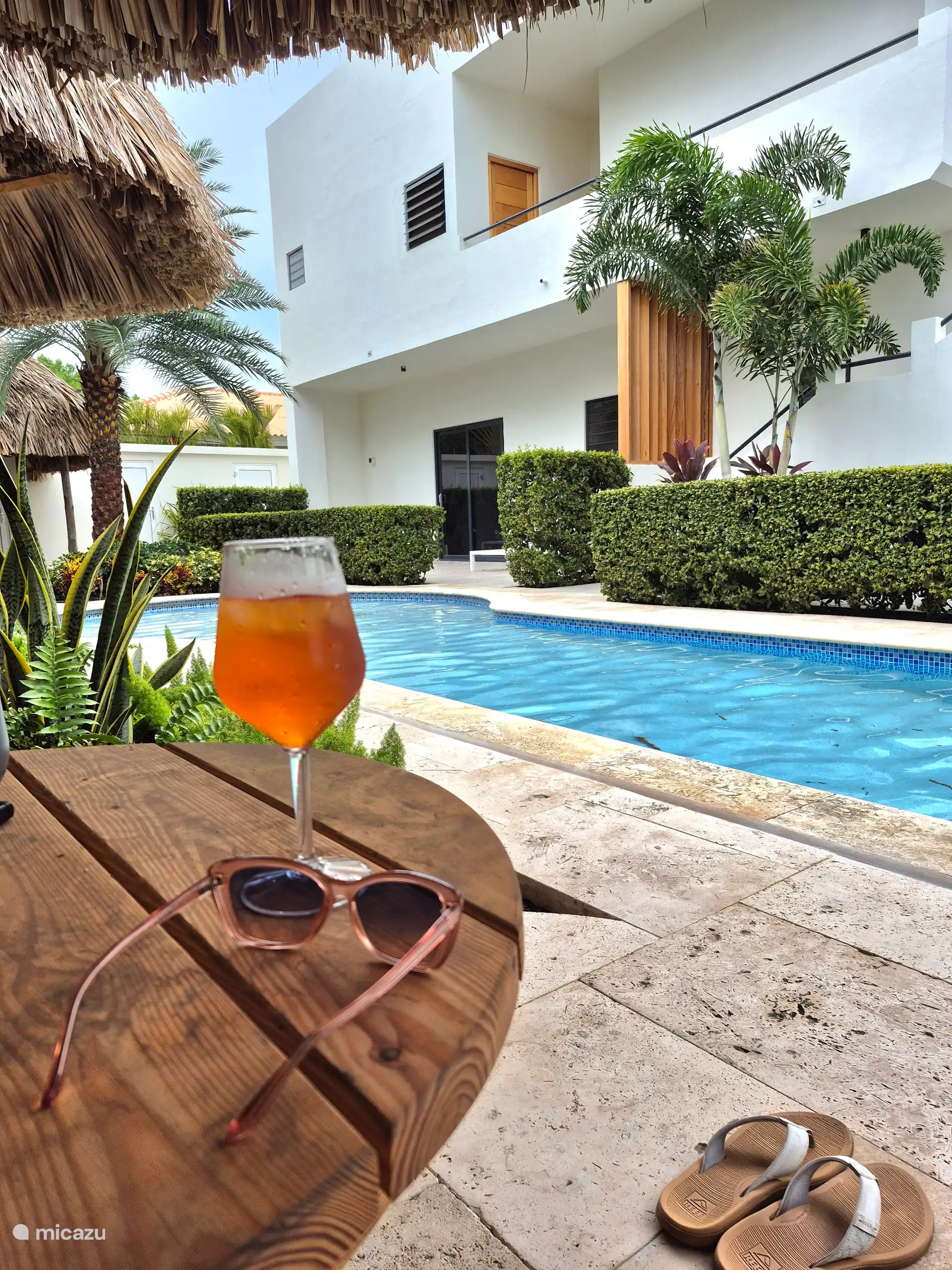 Vin, lunettes de soleil, pantoufles - chèque 