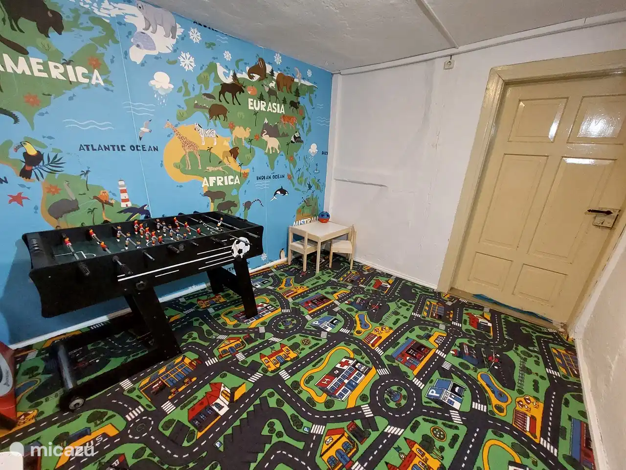 The games room is for common use for both apartments.