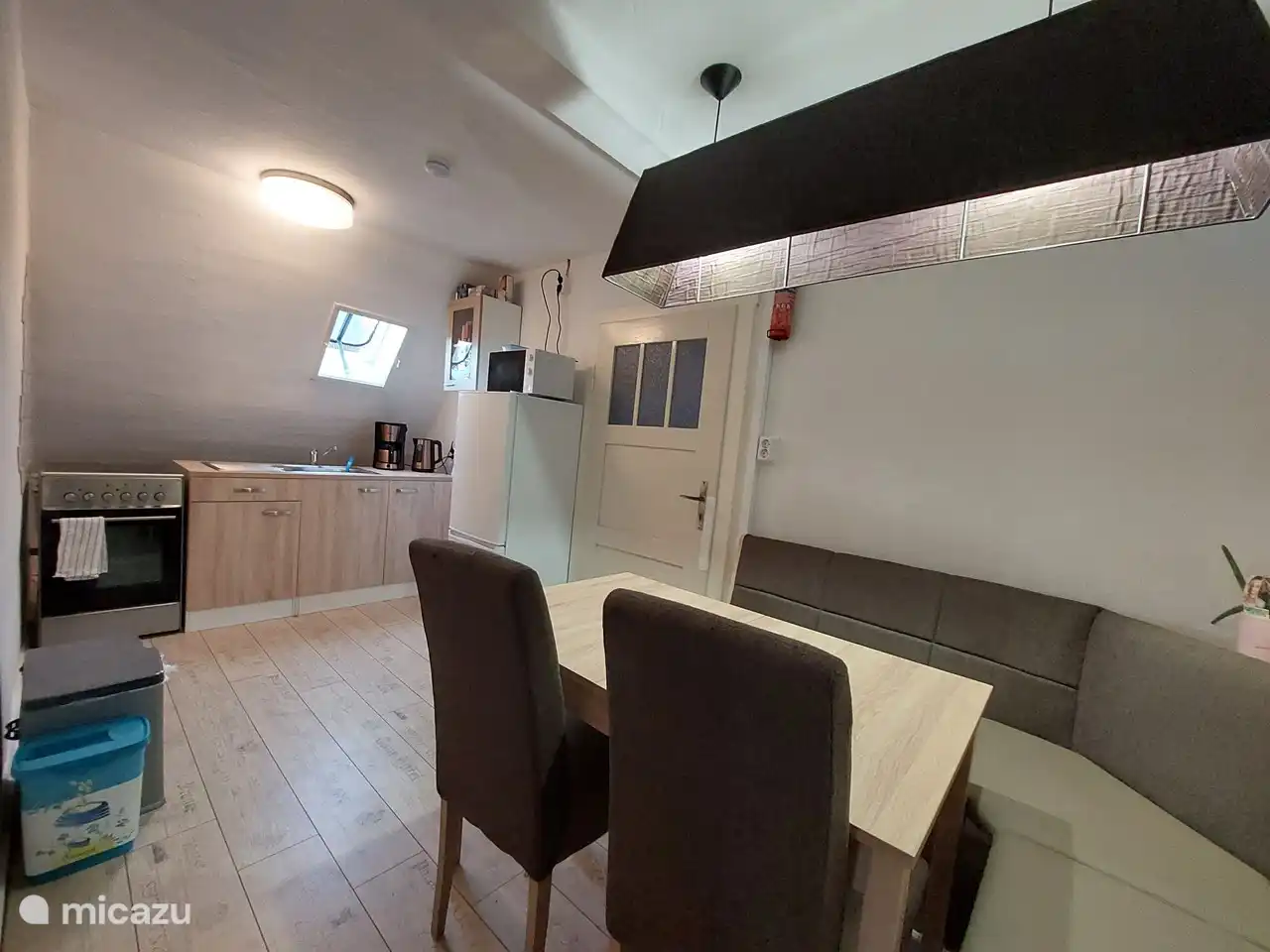 A high chair is available for the little ones to place at the table.