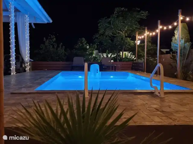 villanueva en Curazao, Bandabou (oeste), Fontein - villa Iluminación atmosférica de piscinas.