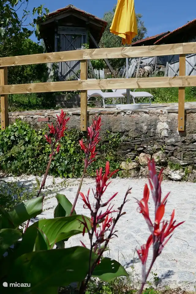 Blick auf die alte Maistrenne, wo jetzt bequeme Liegen stehen