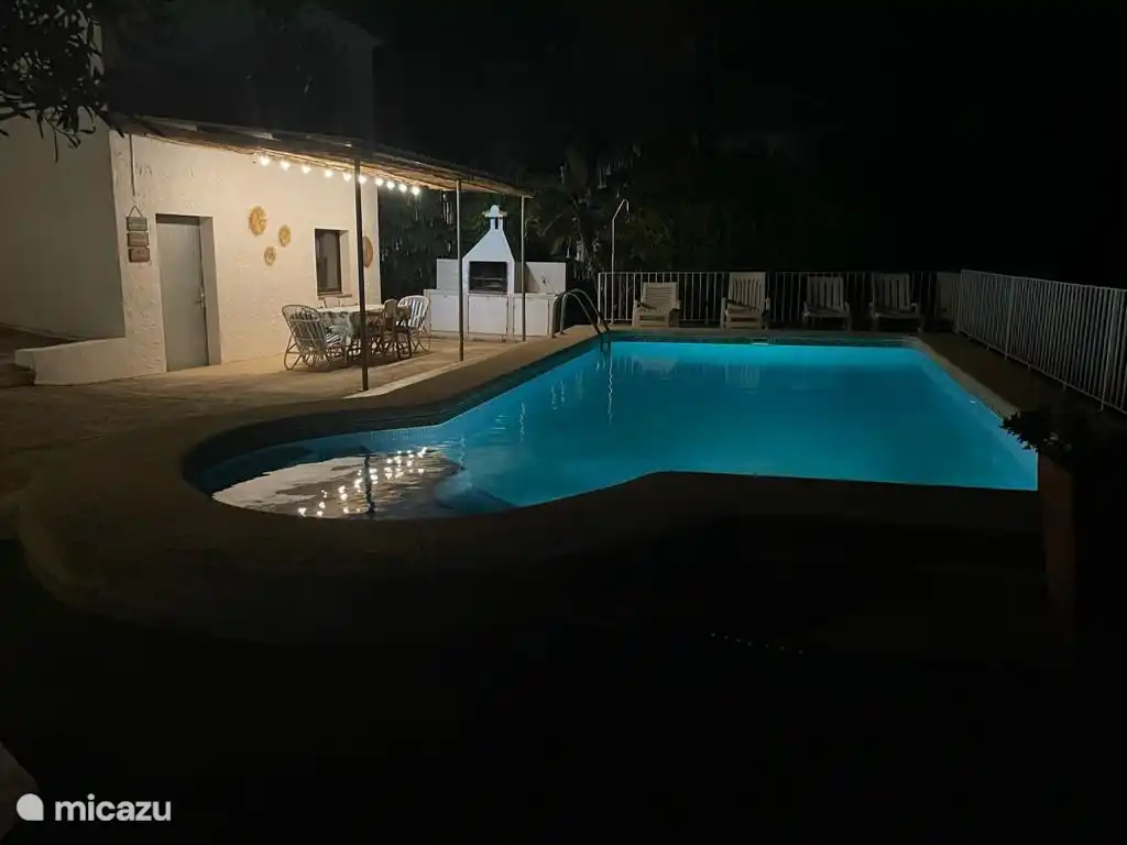 Swimming pool in the evening