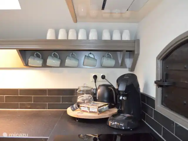 casa vacacional en Países Bajos, Overijssel, Haaksbergen – El Bakspieker en la finca Lankheet El café y el té están disponibles en la cabaña.