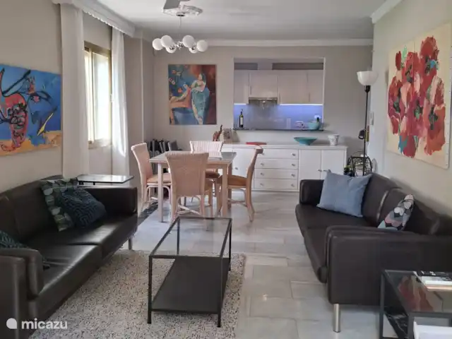 Apartamento Doña Sofía en España, Costa del Sol, Fuengirola - apartamento Sala de estar, vista desde la puerta del balcón
