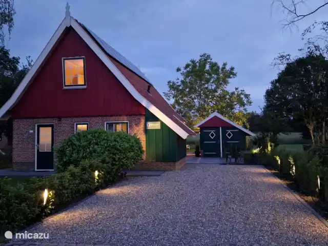 Huisje Weidezicht ● Achterhoek huren in Nederland, Gelderland, Lievelde - vakantiehuis Voorzijde by night