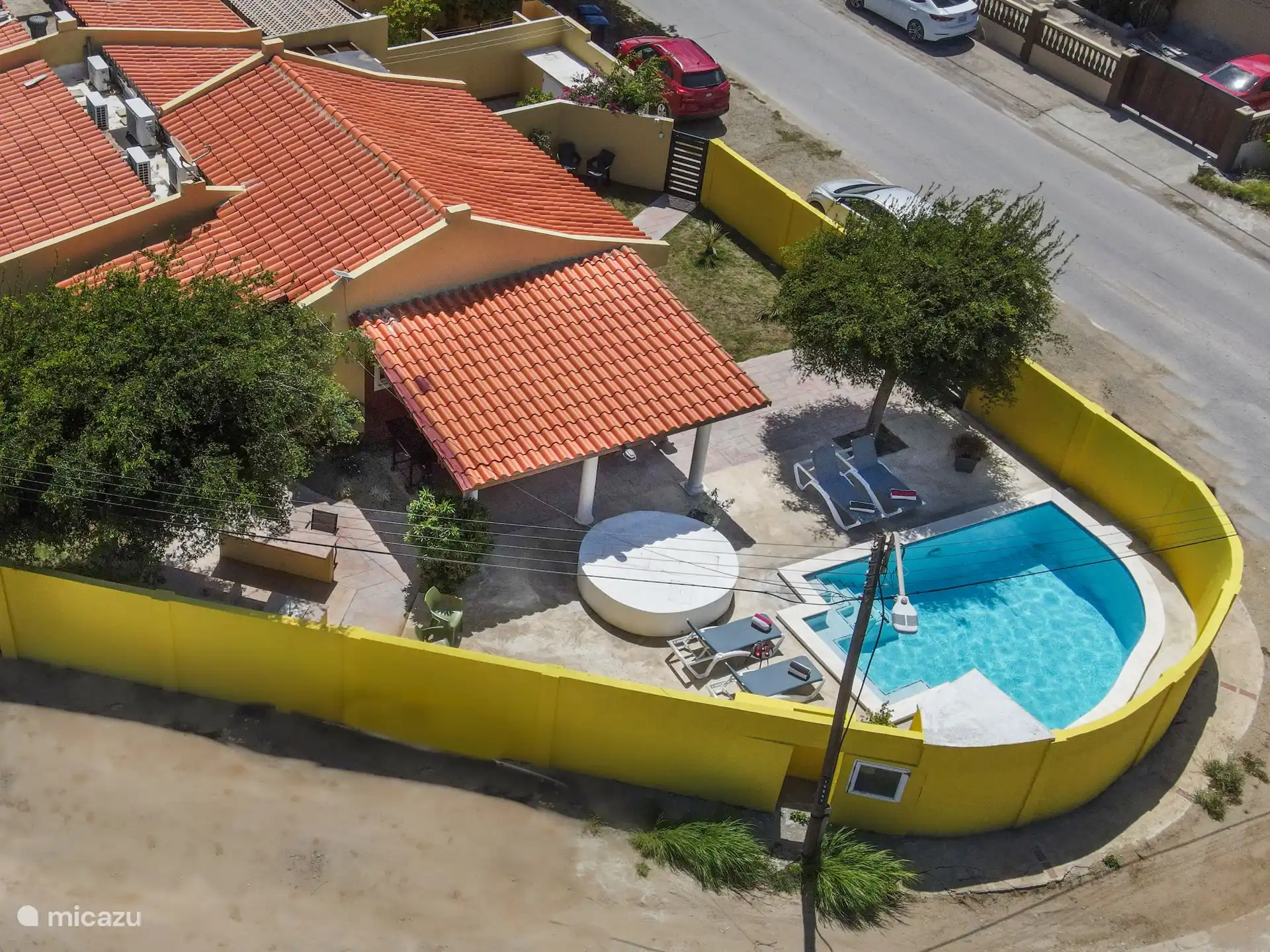 Foto der Villa von oben