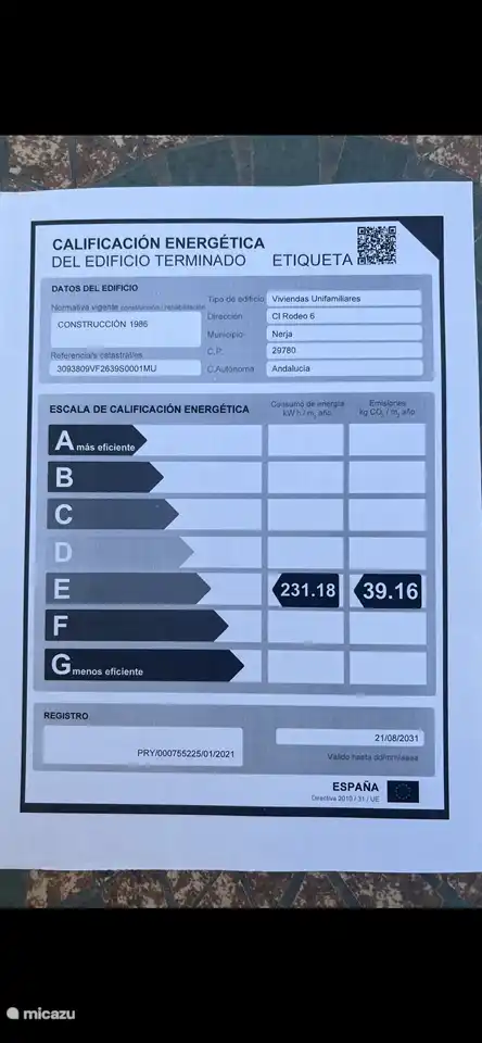 Die obligatorische Energieliste.