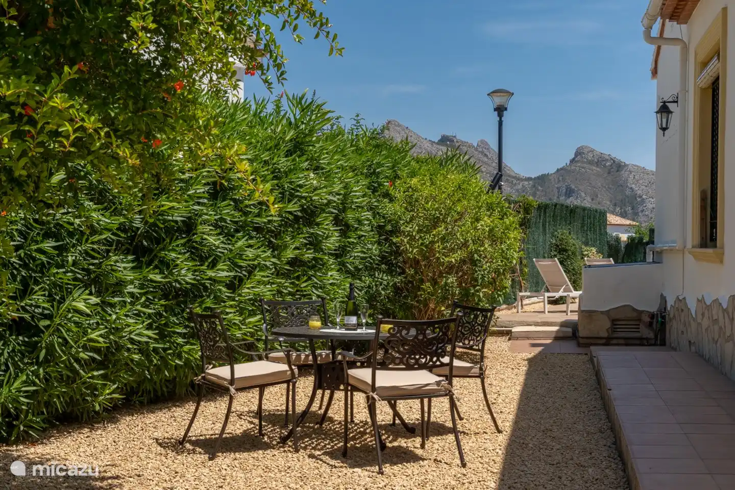 Am Ende des Nachmittags ist dies ein schattiges Plätzchen.