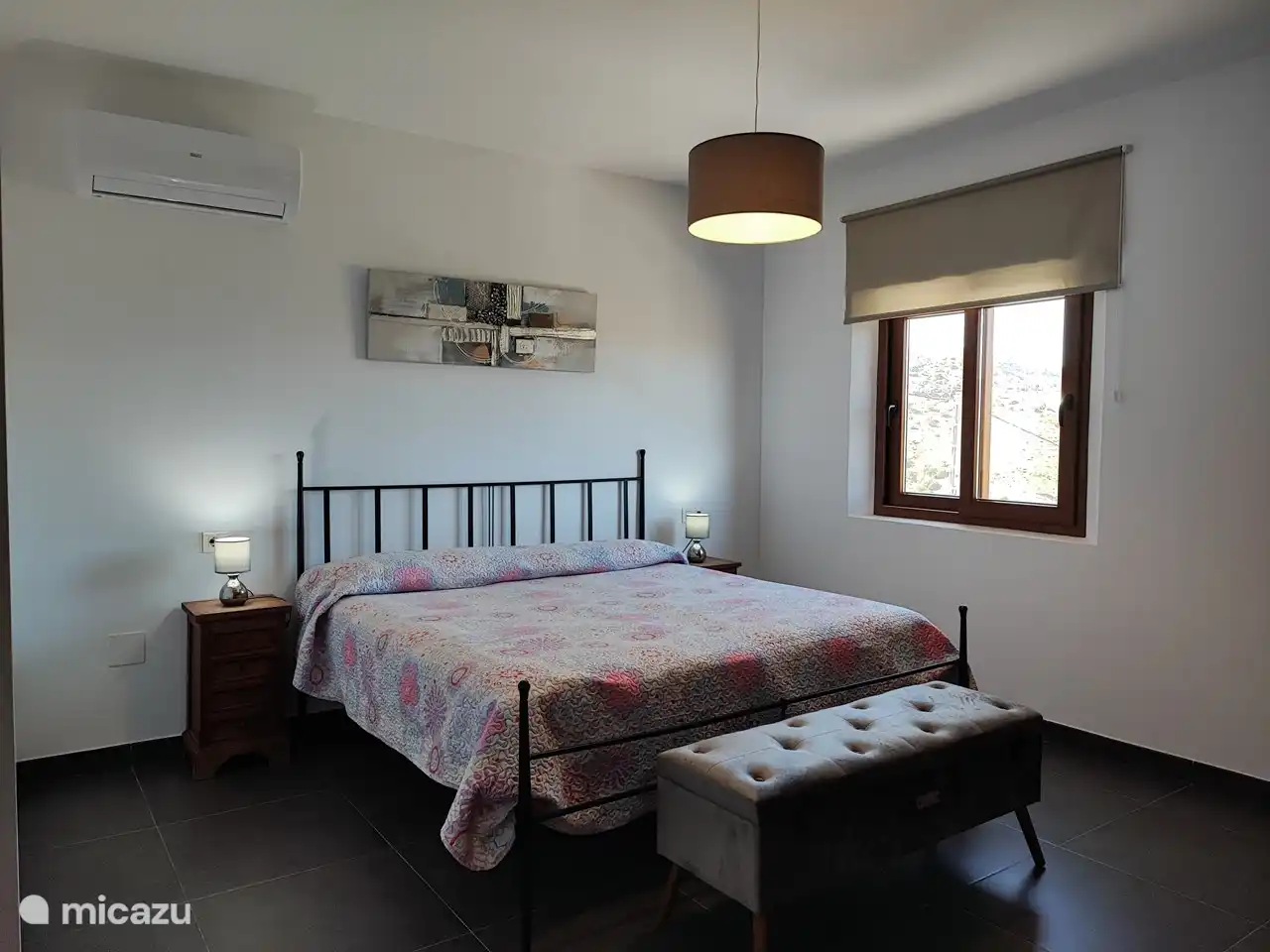 Chambre double à l'étage.