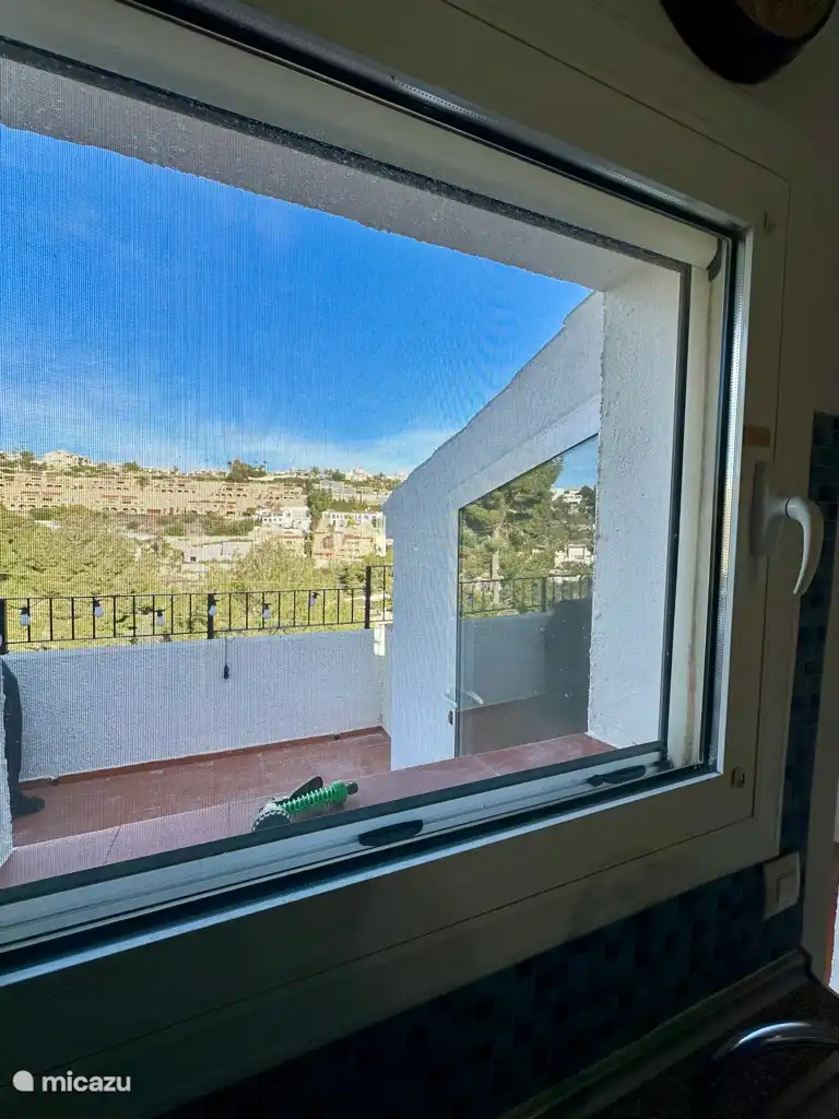 La Casita Blanca Hermano - vista desde la cocina en la terraza oeste