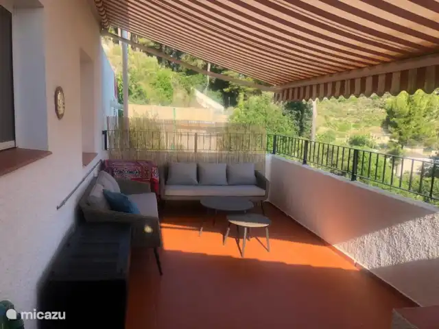 La Casita Blanca Hermano | Espagne, Costa Blanca, Moraira - bungalow La Casita Blanca Hermano - terrasse couverte à l'arrière